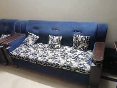 Five seater sofa set with cushions available for urgent sale