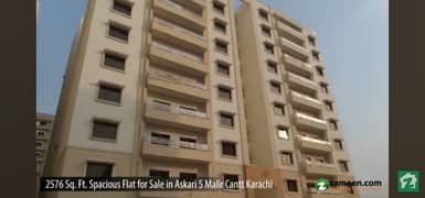 3x bed room ground floor apartment for sale in askari 5 malir cantt.
