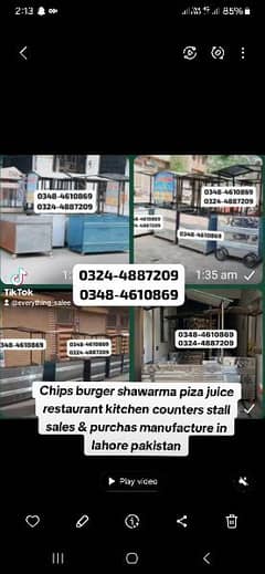 fries shawarma biryani fast food juice bar b q hotel counter stal sale