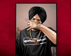 Punjabi rapper sidhu moose wala painting 0