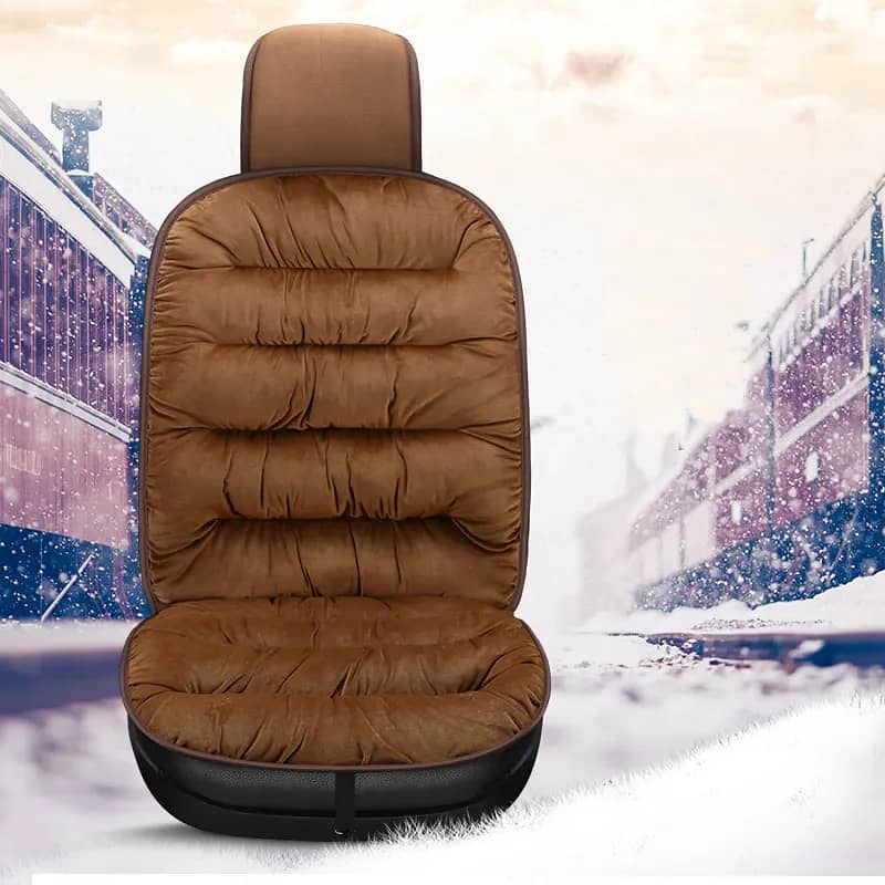 Pack of 2 Pcs Original Winter Warm Cushion Velvet Car Seat Cover 3