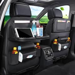 Car Seat Back Organizer with Foldable Table Tray 0