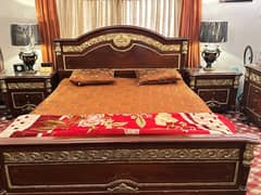 Beautiful royal style slightly used king size bed
