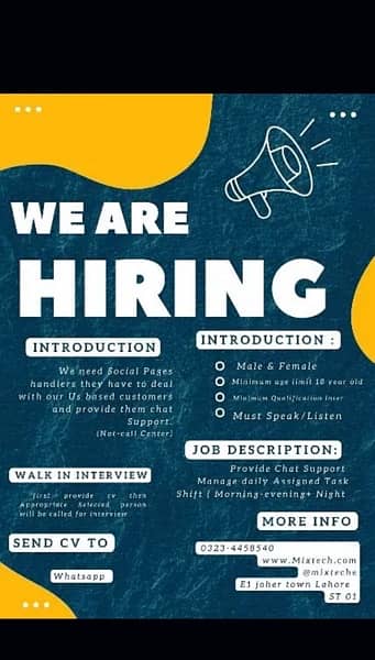 chat support work job available