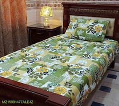 2 Pcs cotton printed single bed + free delivery