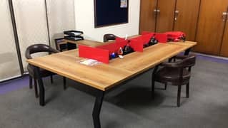 conference table and 6 work station 2in1