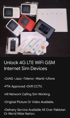 Unlock 4G LTE WiFi GSM Internet Sim Devices