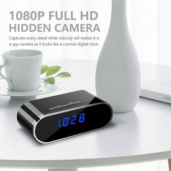 Camera ir night vision WiFi clock camera Audio Vedio recorder battery 7