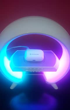 LED wireless charger with speaker