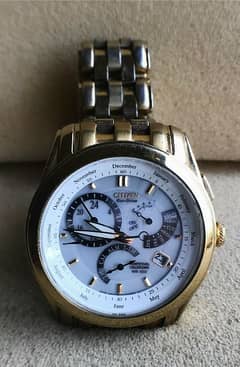 citizen WR 100 eco drive gold plated