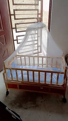 baby cot made from wood