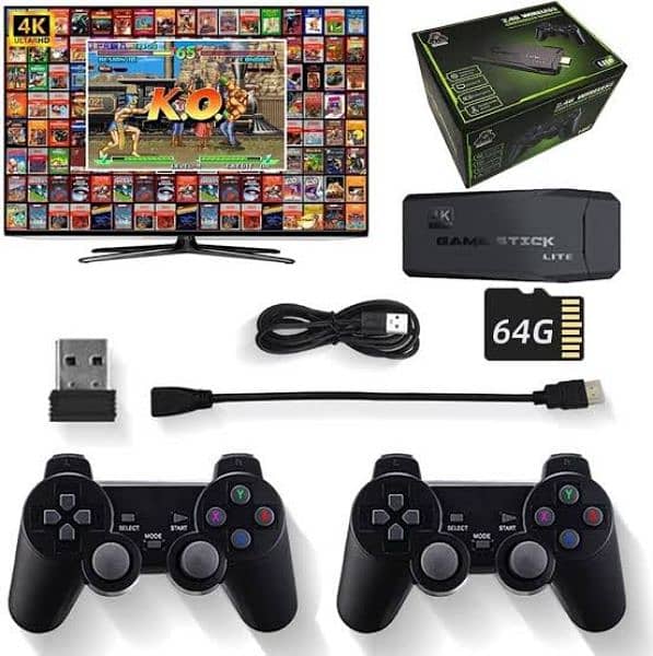 new game stick 64gb wireless joystick  for hdmi lcd led TV monitor 0