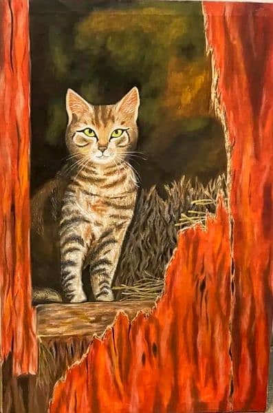 A cat - Paintings - 1089107237