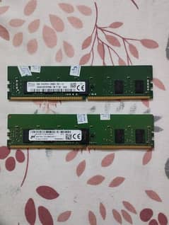 2 Sticks of 8GB ram DDR4