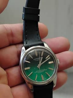 Antique Citizen Green Watch  Vintage Japan Camy Seiko 5  Rolex orient