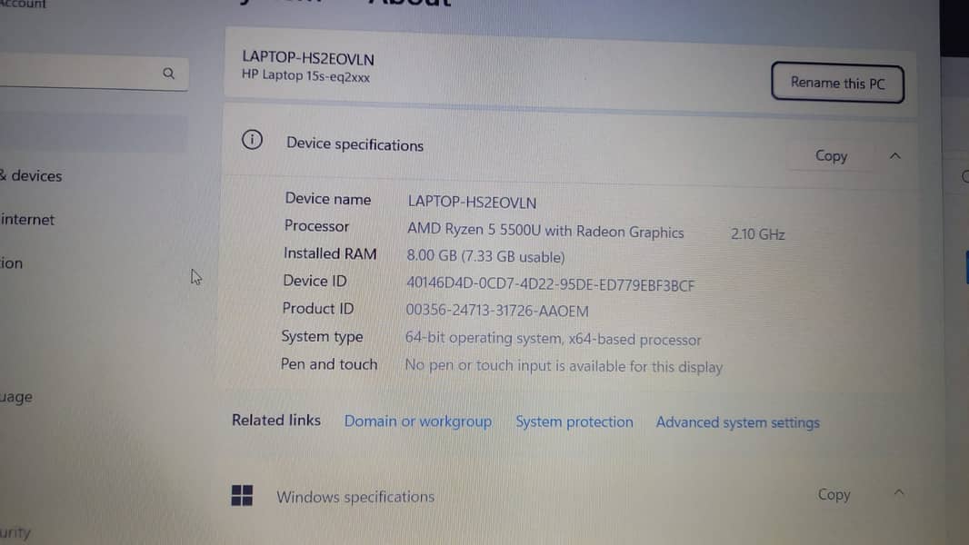 HP Laptop 15S-EQ2174AU - Powerful Performance and Sleek Design 1