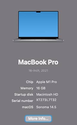 Macbook Pro M1 2021 16"in, Excellent Condition 3