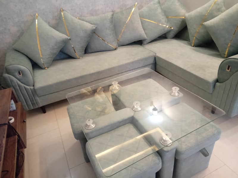 Branded Sofa Set with dining table set# 03302459225 3