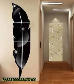 Black Acrylic Leaf For Wall Decor - Large