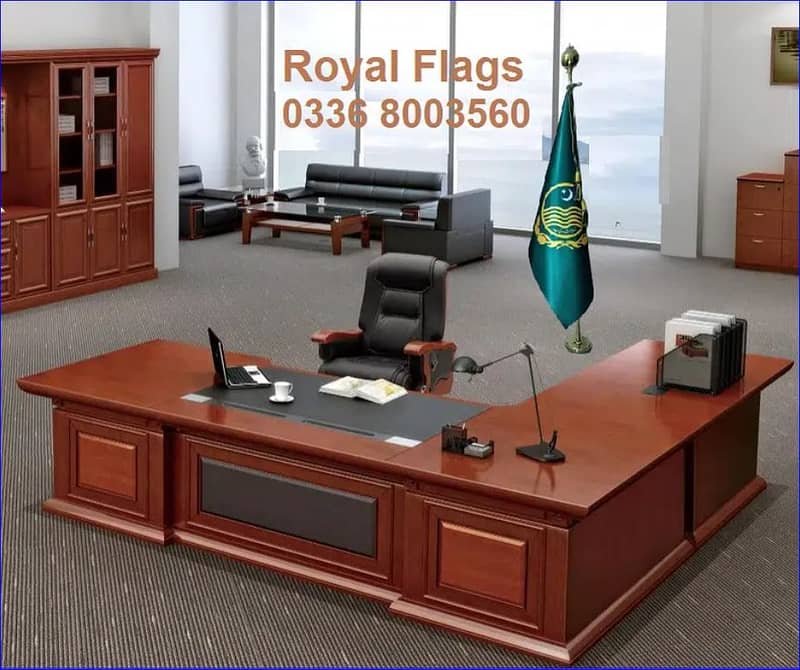 Pakistan Flag , Punjab Government flag with Floor Stand for Office 6