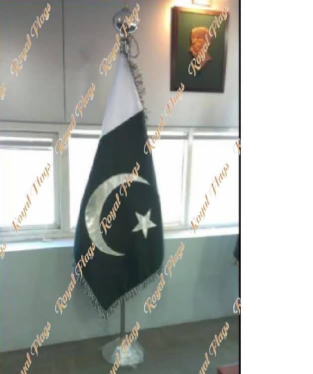 Pakistan Flag , Punjab Government flag with Floor Stand for Office 10