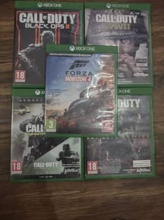 Xbox game CDs bundle used call of duty bundle and one Forza horizon