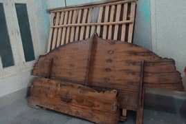Full-Size Pure Chiniot Wood Bed – Elegant Design, Pristine Condition