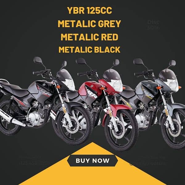 BRAND NEW YAMAHA MOTORCYCLE YBR-125CC with registration SPORTS LOOK 0