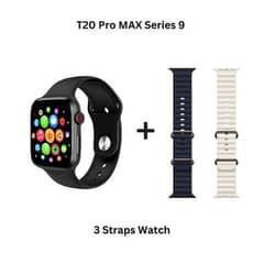 Smart watch T20 pro max with 3 straps series 9