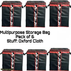 Dustproof storage bag,Black colour,pack of 6
