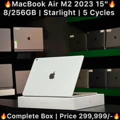 Macbook Air M2 2023 15” Display 256GB 8GB Starlight Midnight With Box
