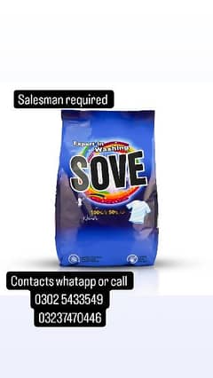 salesman required for sove products