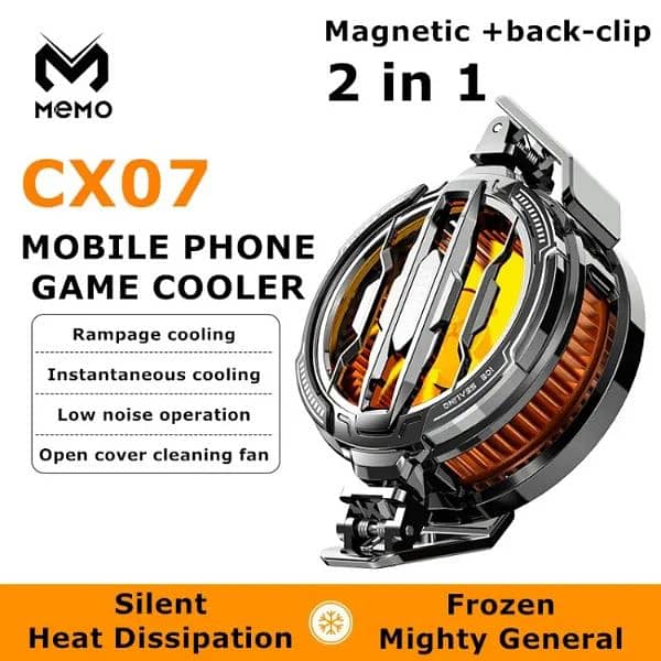 Memo Cx07 Magnetic Cooling Fan Instant Cooling 15W 3