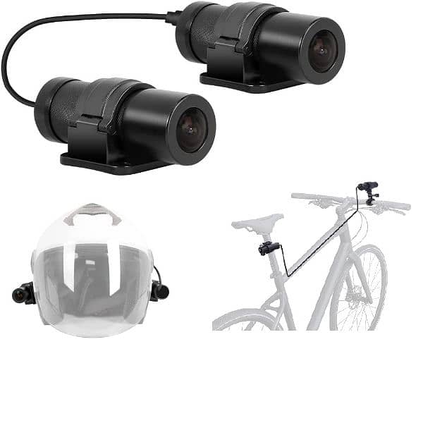 Dual Lens Motorcycle Bicycle Helmet Camera Front Rear 1080p Wifi 2