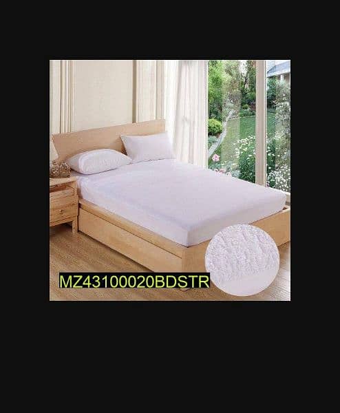 1 pc terry cotton plain double bed sheets 0