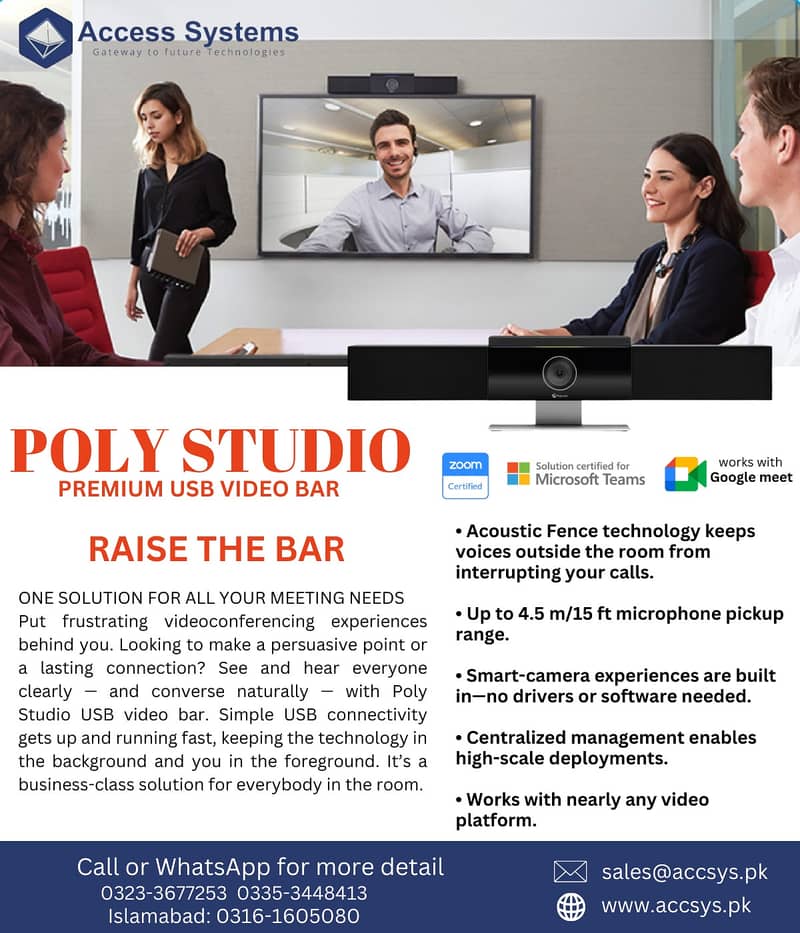 Logitech Meetup | Audio Video Conferencing solution |Aver |PolySync40 3