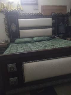 Double bed with side tables