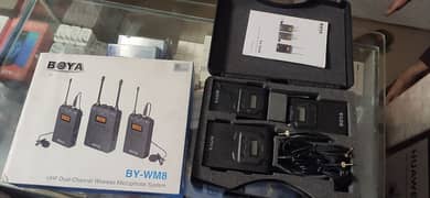 Boya Uhf Dual Channel Wireless Mirophone System By-WM8 Best Youtube