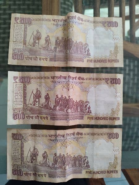 Old Currency | 500 INR | 3 Notes 1