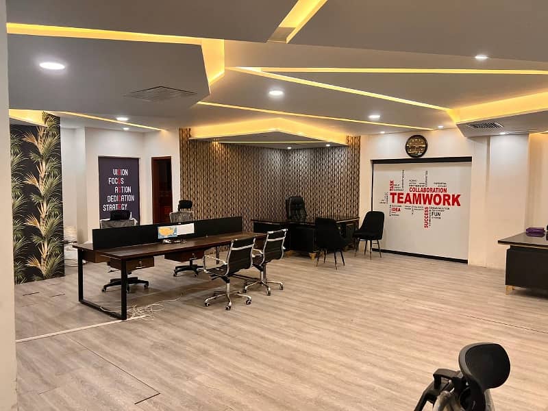 1200 Sqft Brand New Office Original Pics Near Main Boulevard Gulberg Lahore 4