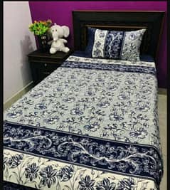 2 Pcs Cotton Printed Single Bedsheet. Home Delivery Available.