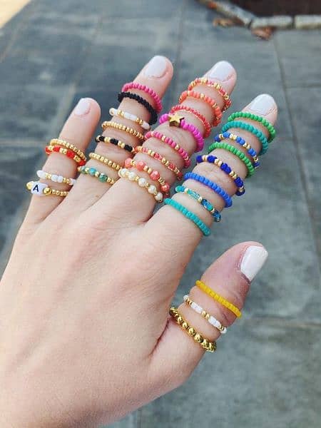 Rings for girls and kids (pack of 5 )in different colors 1