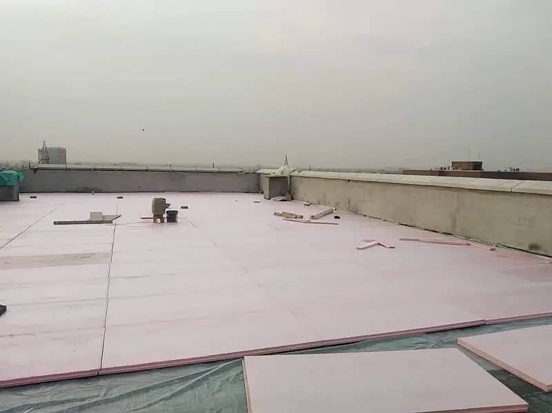 Roof leak repair services with bitumen membrane and chemical coatings 3