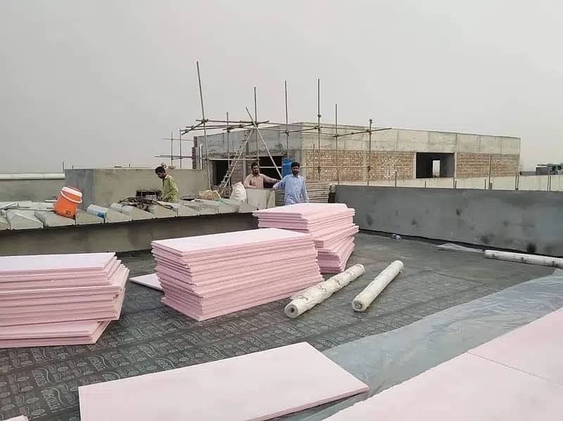 Roof leak repair services with bitumen membrane and chemical coatings 4