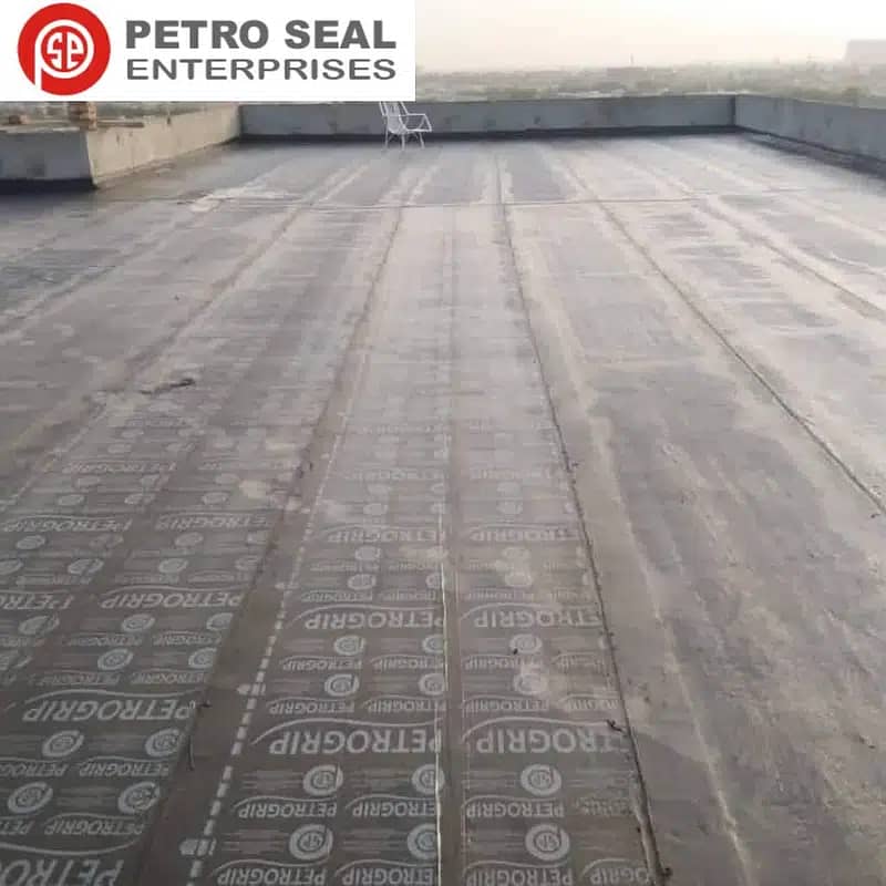 Roof leak repair services with bitumen membrane and chemical coatings 11