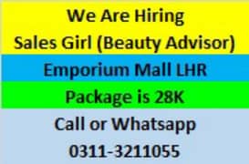 Sales Girl (Emporium Mall LHR)