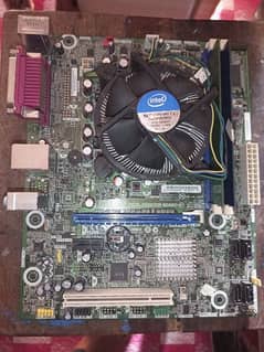 Intel motherboard with 2gb 2 rams and processor