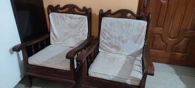 pure wooden sofa set in a very good condition