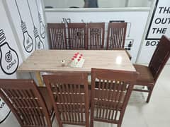 10 Chairs with Dining Table available