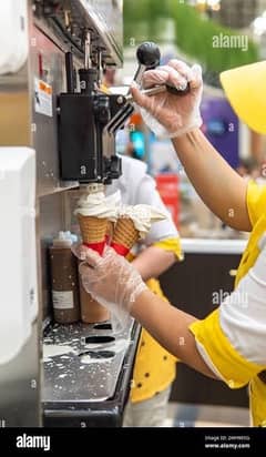 Hardworking vendor for ice cream and juice bar professional required